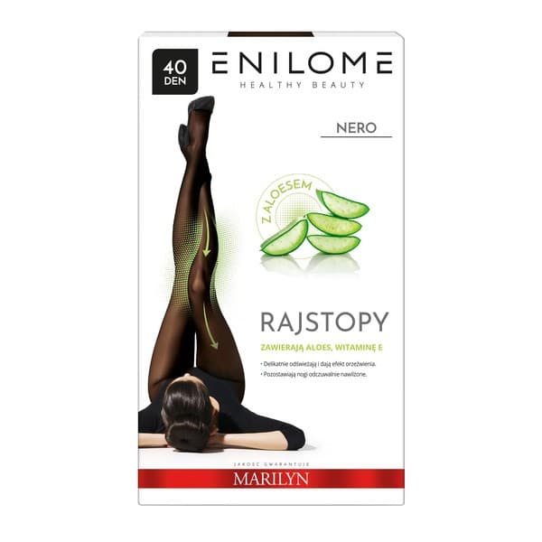 Healthy Beauty Aloe, rajstopy półmatowe, kolor Nero,, 40 DEN