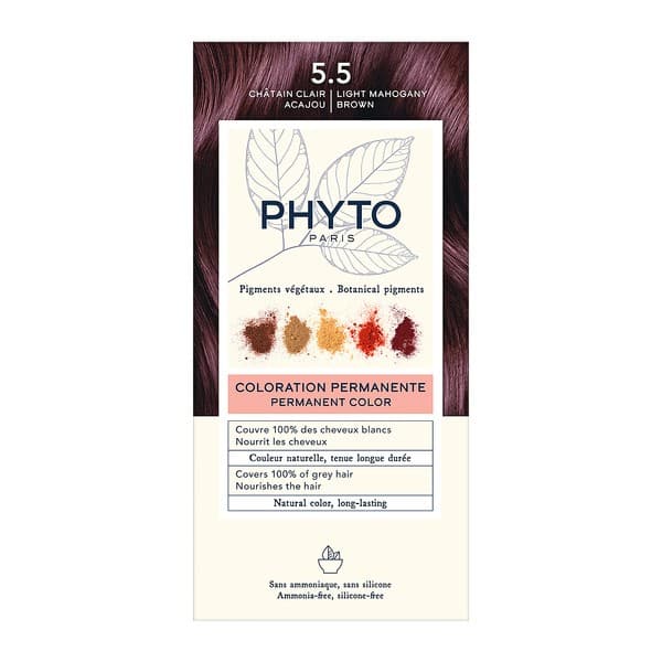 Phyto Color, farba do włosów, 5.5 jasny mahoniowy brąz, 1 opakowanie