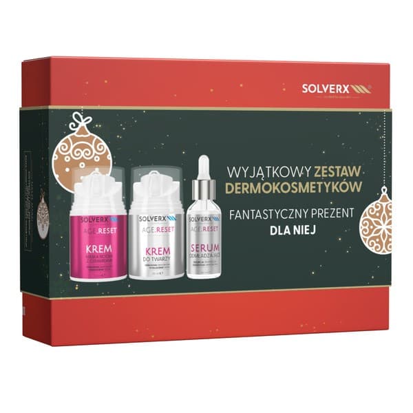 Zestaw Solverx Age Reset, krem-maska na noc, + krem do twarzy, + serum