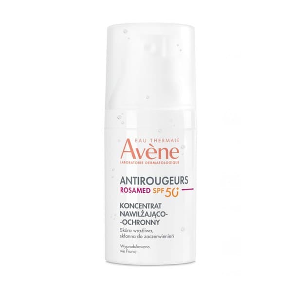 Avene Antirougeurs Rosamed, koncentrat nawilżający SPF 50+