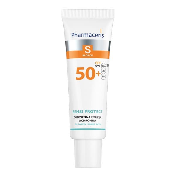 S Sensi Protect, codzienna emulsja ochronna z kwasem hialuronowym do twarzy i okolic oczu SPF 50+