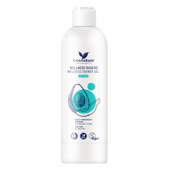 naturalny żel pod prysznic wellness z awokado