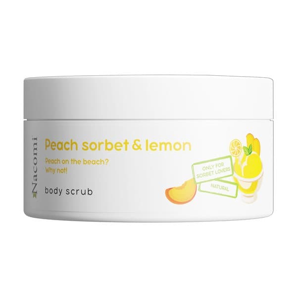 peeling do ciała o zapachu brzoskwiniowego sorbetu z cytryną
