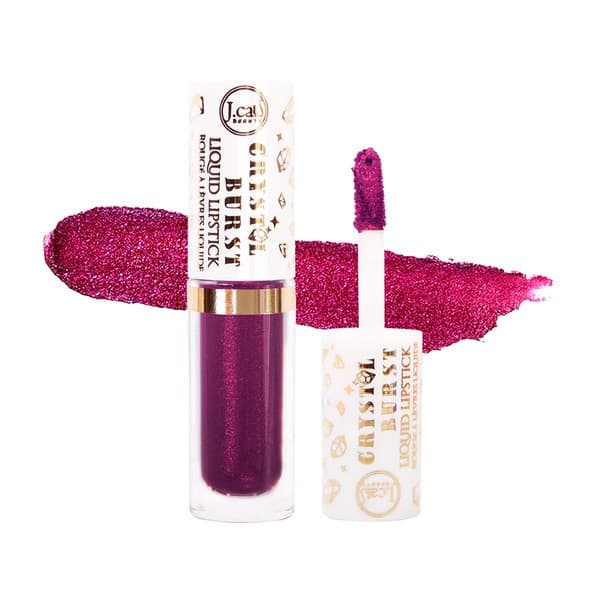 Crystal Burst Liquid Lipstick, błyszczyk do ust z drobinkami 107 Velvet Dress