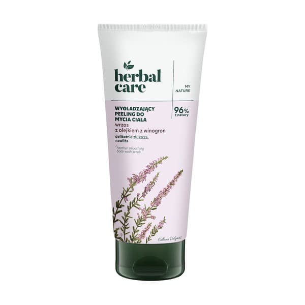 Care, wygładzający peeling do mycia ciała, Wrzos z olejkiem z winogron