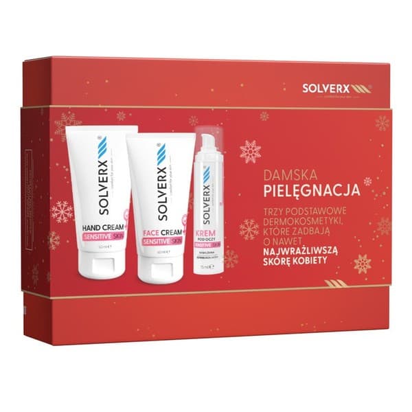 Zestaw Solverx Sensitive Skin Damska Pielęgnacja, krem do twarzy, + krem pod oczy, + krem do rąk