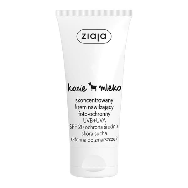 Kozie Mleko, skoncentrowany krem nawilżający, foto-ochronny, UVB+UVA, SPF 20