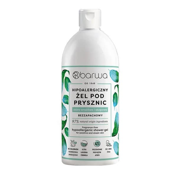 hipoalergiczny żel pod prysznic, bezzapachowy