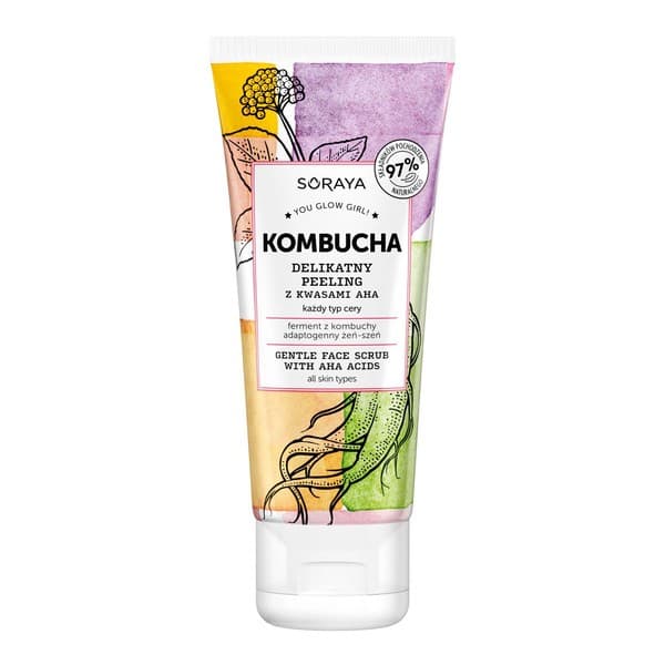 Kombucha, delikatny peeling z kwasami AHA