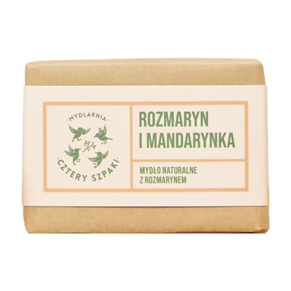Mydlarnia 4 Szpaki, Rozmaryn i Mandarynka, naturalne mydło w kostce