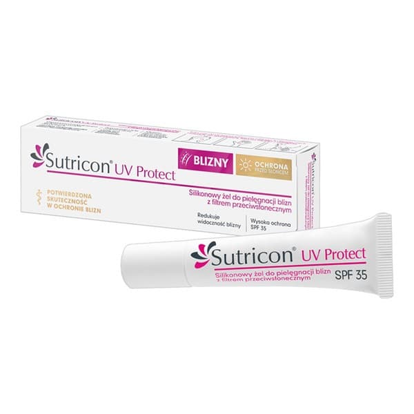 UV Protect, silikonowy żel do pielęgnacji blizn z filtrem przeciwsłonecznym, SPF 35