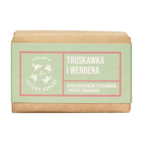 Mydlarnia 4 Szpaki, Truskawka i Werbena, naturalne mydło peelingujące