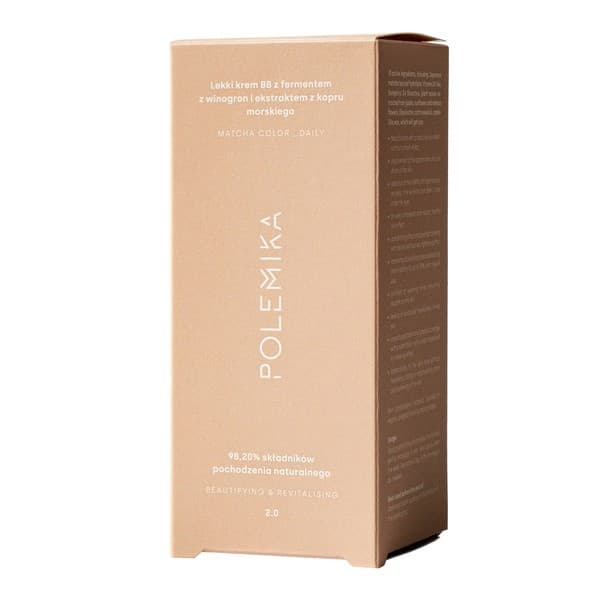 Matcha Care Color Daily, lekki rewitalizujący krem BB z fermentem z winogron i ekstraktem z kopru morskiego, 2.0
