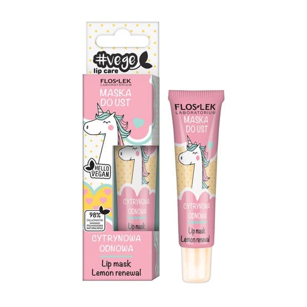 Flos-Lek, Vege Lip Care, maska do ust, cytrynowa odnowa