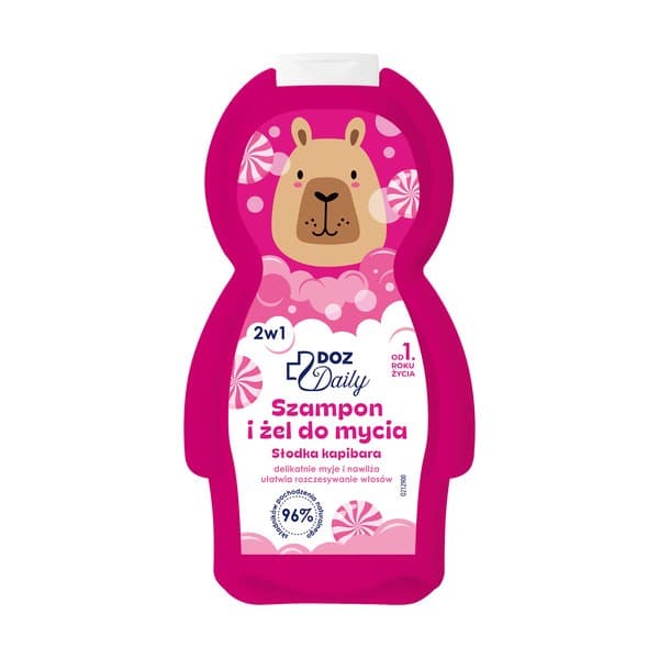 Daily, szampon i żel do mycia 2w1, słodka kapibara