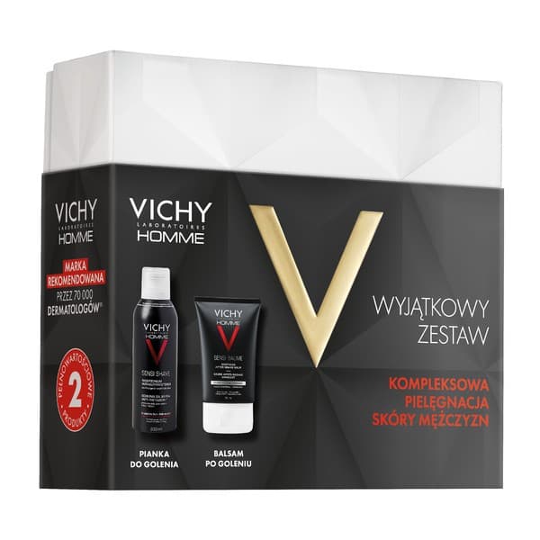 Zestaw Vichy Homme, balsam po goleniu, + pianka do golenia