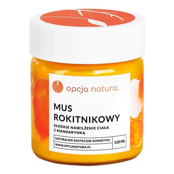 Natura, mus rokitnikowy słodkie nawilżenie ciała z mandarynką