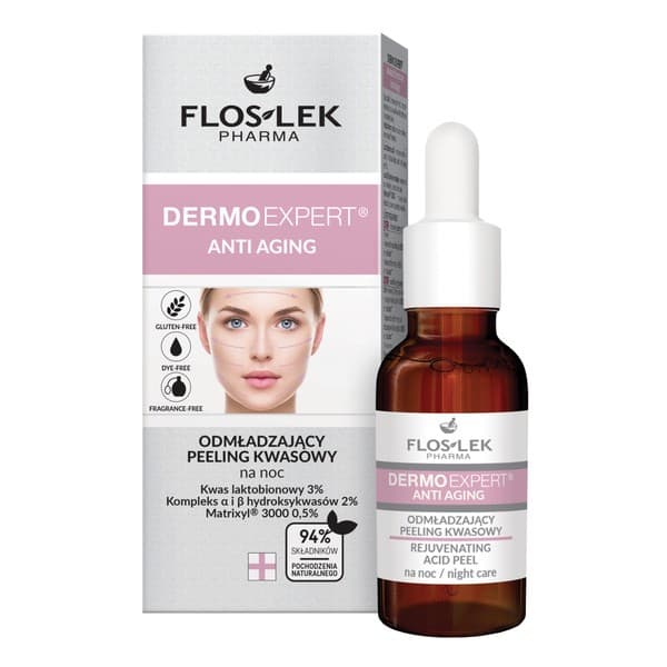 Flos-Lek Pharma Dermoexpert, Anti Aging, odmładzający peeling kwasowy