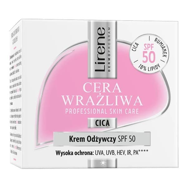 Dermoprogram Cera Wrażliwa, krem odżywczy z SPF 50, na dzień