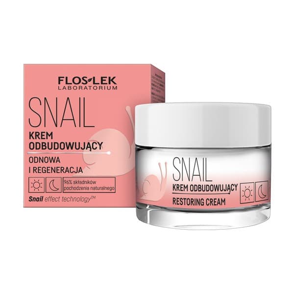 Flos-Lek Snail, krem, odbudowujący, na dzień/noc
