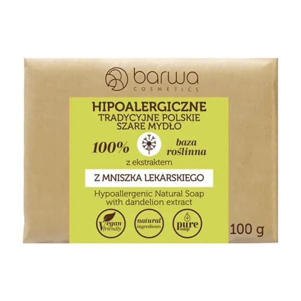 Hipoalergiczne Tradycyjne Polskie Szare Mydło z ekstraktem z mniszka lekarskiego