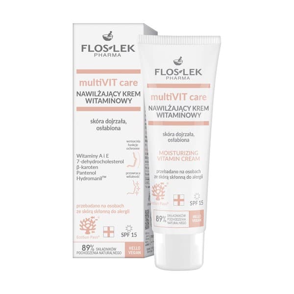 Flos-Lek multiVIT care, nawilżający krem witaminowy SPF 15