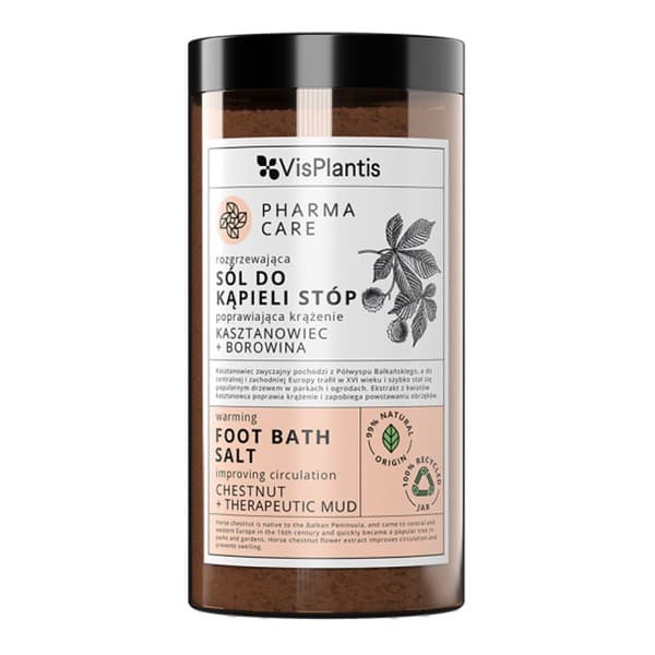 Vis Plantis Pharma Care, sól do kąpieli stóp, kasztanowiec+borowina