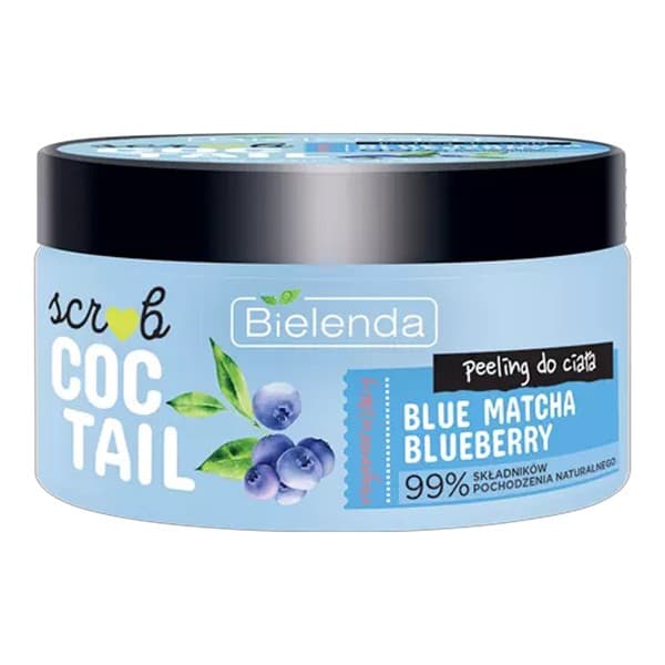 Coctail Scrub, regenerujący peeling do ciała, blue matcha + blueberry