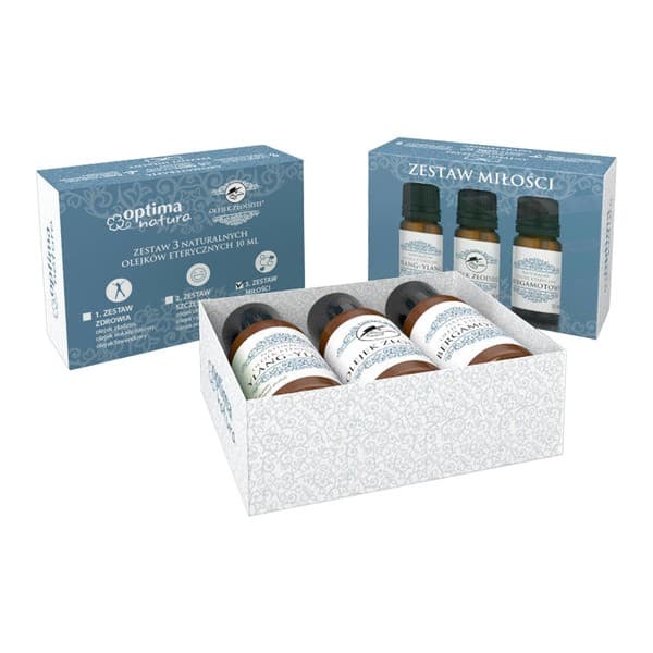 Zestaw Optima Natura Miłości, olejek Ylang-Ylang, + olejek Złodziei®, + olejek bergamotowy