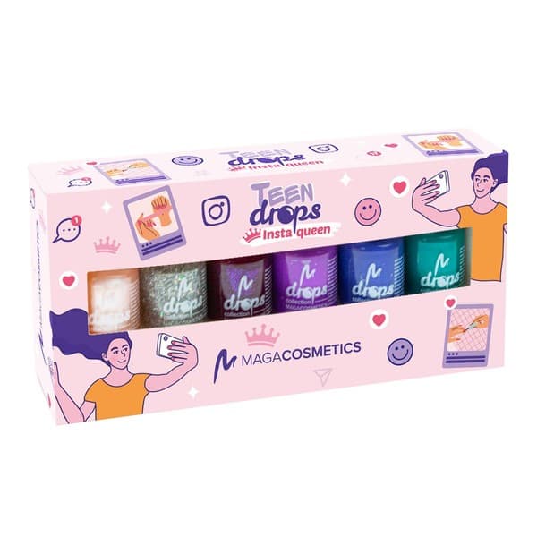 Cosmetics, Teen Drops InstaQueen V.03, zestaw lakierów do paznokci