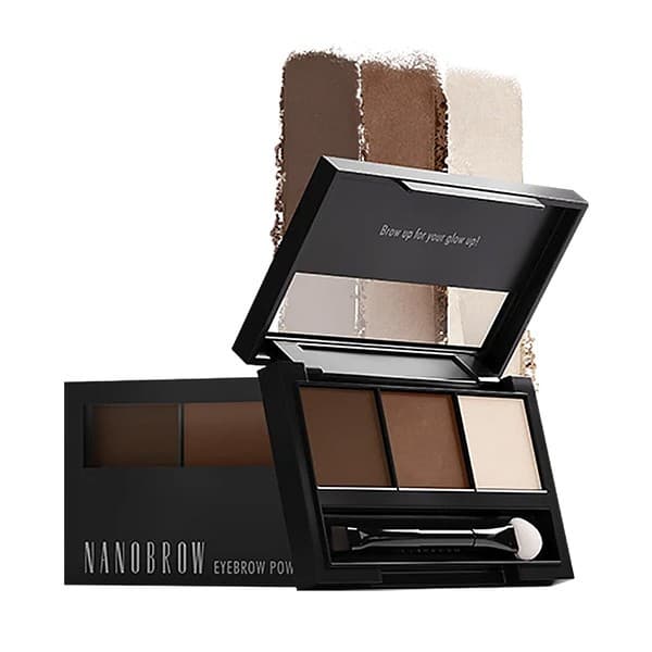 Eyebrow Powder Kit, zestaw cieni do brwi z rozświetlaczem