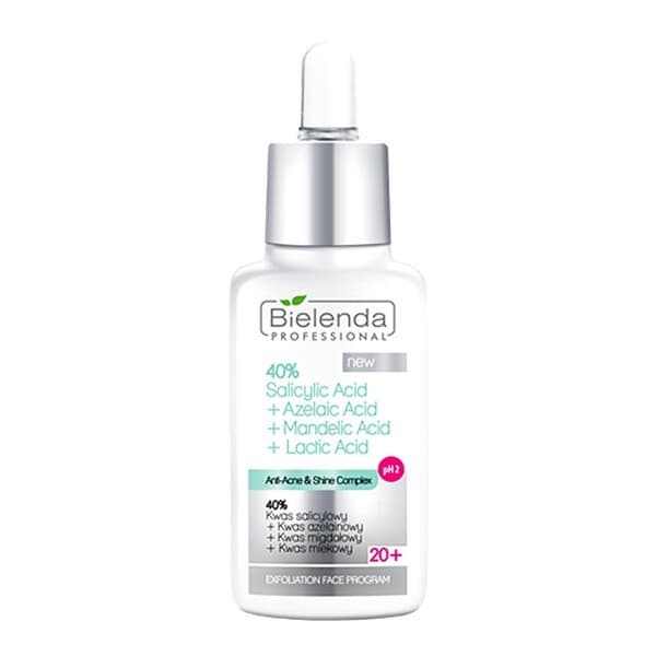 ANTI ACNE PROGRAM 40% Kwas salicylowy+ Kwas azelainowy+ Kwas migdałowy+ Kwas mlekowy pH 2