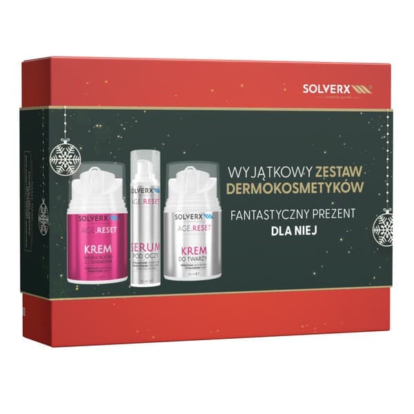 Zestaw Solverx Age Reset, krem-maska na noc, + krem do twarzy, + serum pod oczy