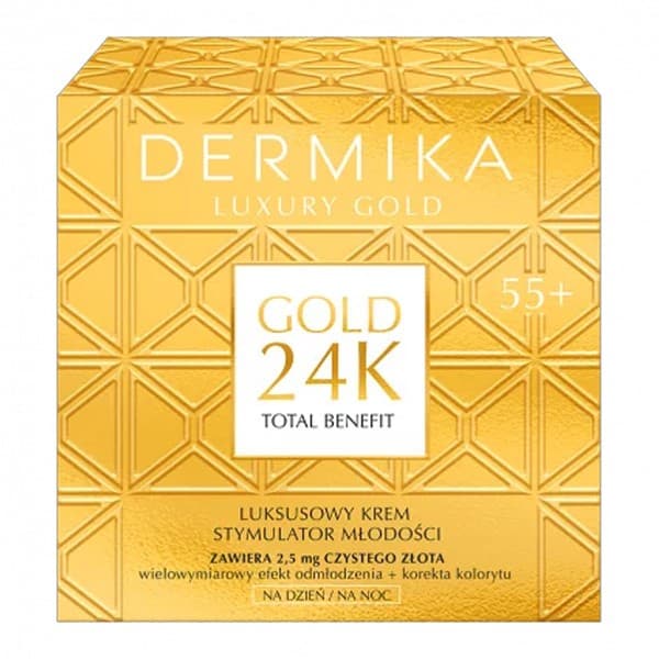Lux.Gold 24K, Dermika Luxury Gold, luksusowy krem eliksir młodości, 45+