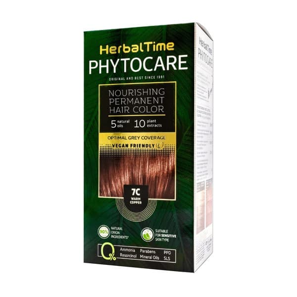 Phytocare, farba do włosów 7C, warm copper