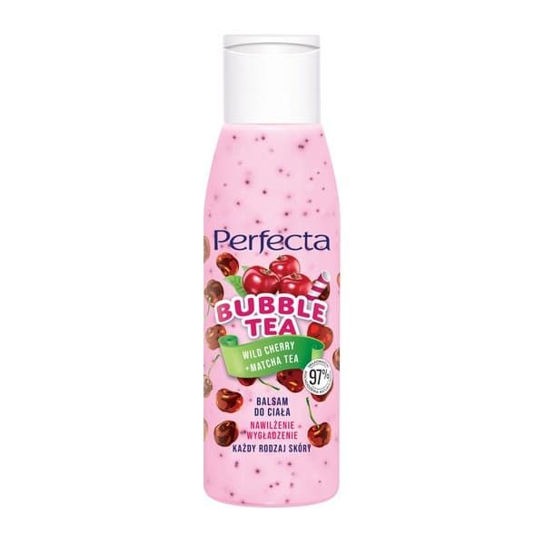 Bubble Tea, balsam nawilżająco-wygładzający, Cherry + Matcha