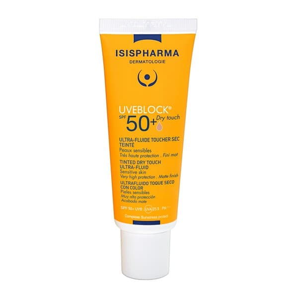 UVEBLOCK DRY TOUCH SPF 50+, krem matujący, średnio koloryzujący