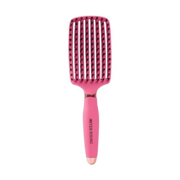 Young, Ovia BV Fuchsia, szczotka do włosów z naturalnego włosia dzika