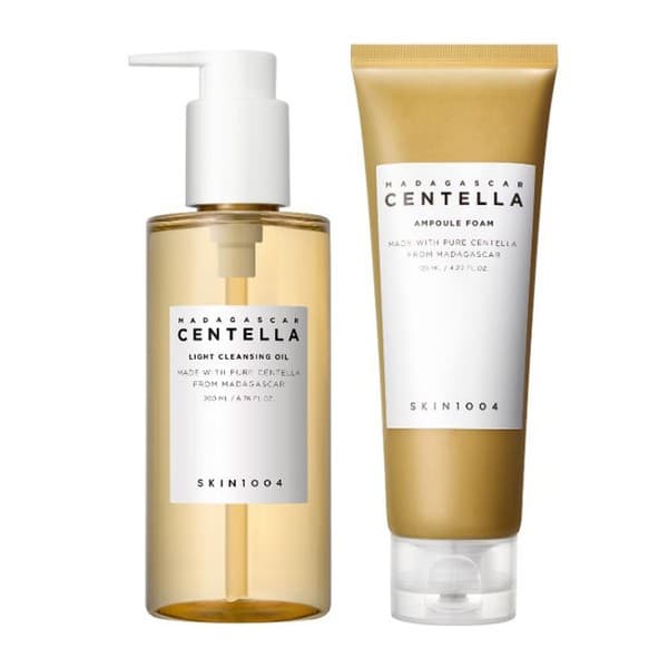 Centella Double Cleansing Duo, zestaw do podwójnego oczyszczania, pianka do twarzy, + lekki olejek myjący