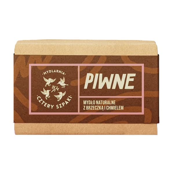 Mydlarnia 4 Szpaki, mydło naturalne w kostce, Piwne