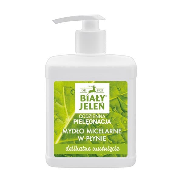 Jeleń, mydło w płynie, delikatne muśnięcie