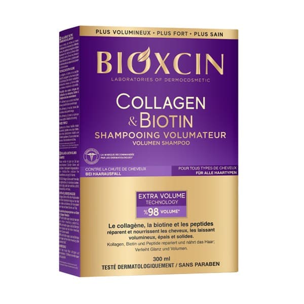 Collagen & Biotin, Szampon wzmacniająco – odbudowujący, dodający objętości
