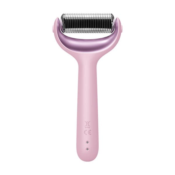 MicroNeedle Face & Body Roller 8 w 1, roller do mezoterapii mikroigłowej, różowy