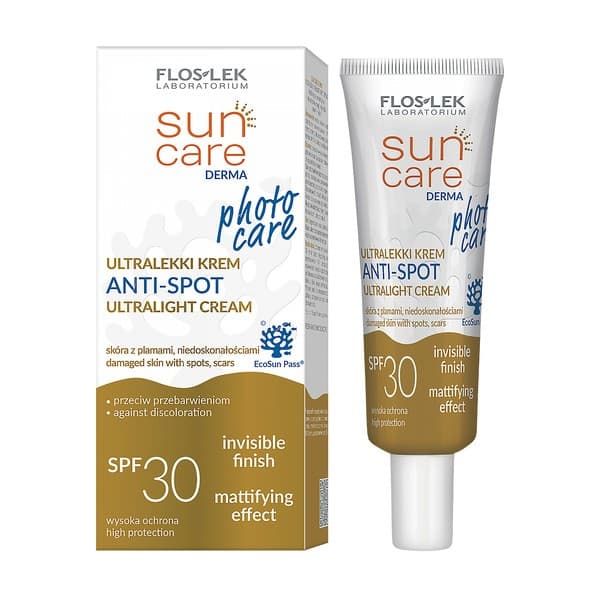 Flos-Lek Sun Care Derma Anti-Spot, ultralekki krem SPF30