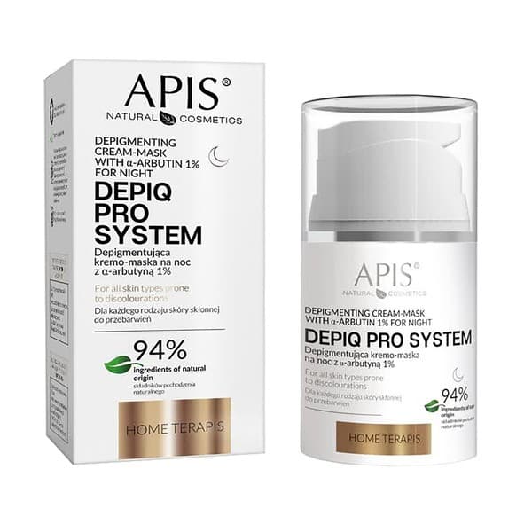 Depiq Pro System, depigmentująca kremo-maska na noc z α-arbutyną 1%
