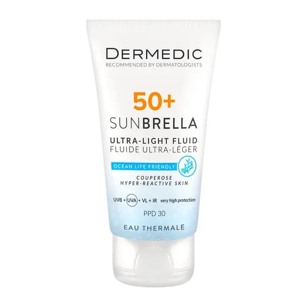Sunbrella, ultralekki krem ochronny SPF 50+ dla skóry naczyniowej i nadreaktywnej