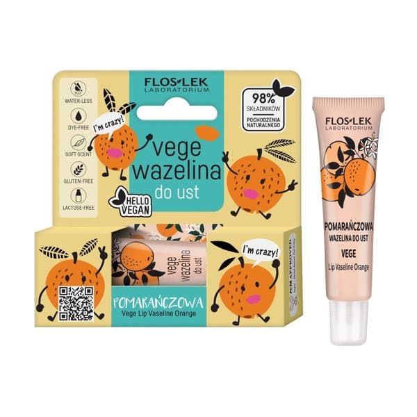 FlosLek Vege Lip Care, wazelina do ust Campari