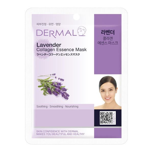Dermal Lavender Collagen Essence Mask, Kolagenowa maska w płachcie z lawendą