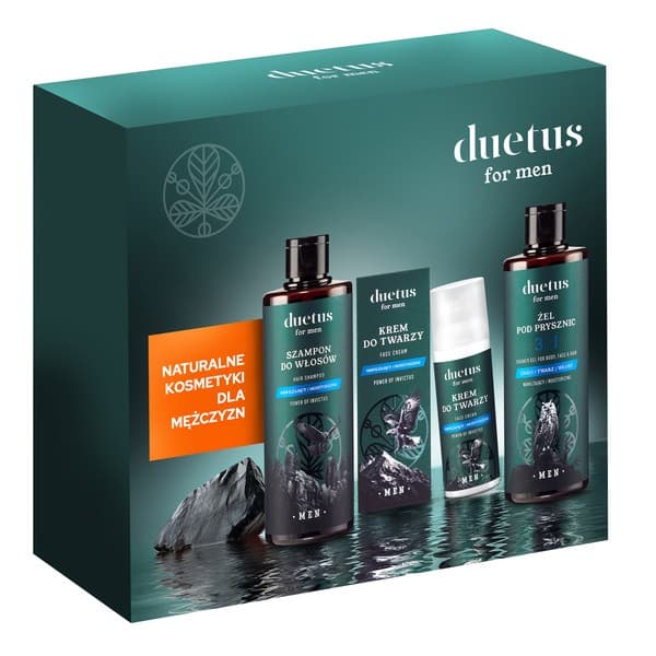 Zestaw Sylveco Duetus For Men, żel pod prysznic 3w1, + szampon do włosów, + krem do twarzy
