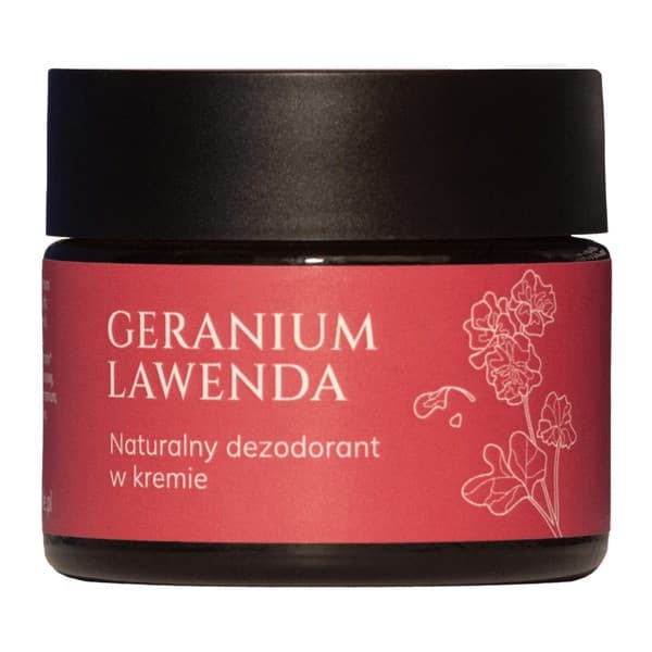 Natural Cosmetics Geranium Lawenda, naturalny dezodorant w kremie